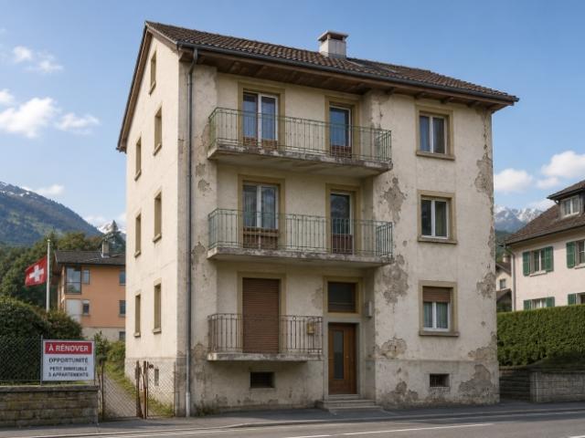 WOHNGEBÄUDE ZU RENOVIEREN – 3 WOHNUNGEN + MÖGLICHKEIT FÜR DACHBODENUMWANDLUNG