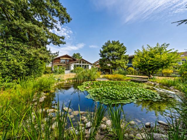 Wohnglück am Wasser: Exklusives 6.5 Zimmer Haus mit privater Natur Oase