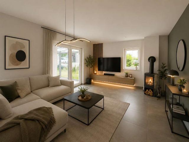 Wohnglück auf einer Ebene – Bungalow mit Kamin, Wintergarten & Gartenparadies!