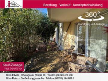 Wohnen am Main: Wunderschöne 2 ZKB Erdgeschosswohnung mit Terrasse in 1 A Lage von Mainz Kostheim