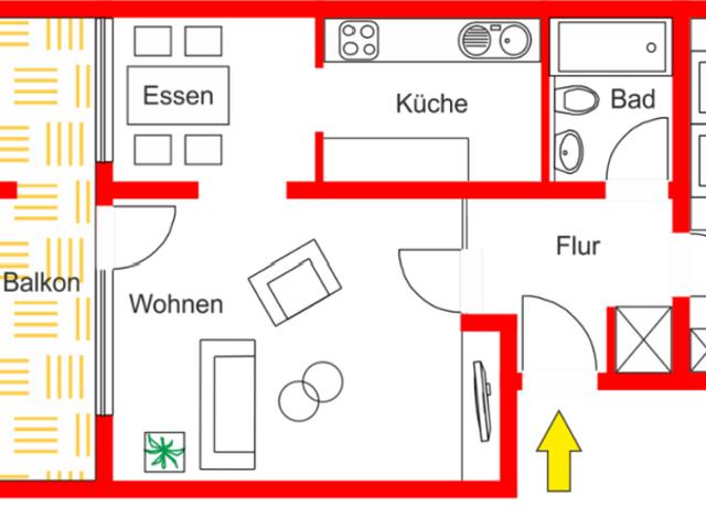Wohnen am Stadtpark 2,5 Zimmer Wohnung im Zentrum Böblingens, maklerfrei