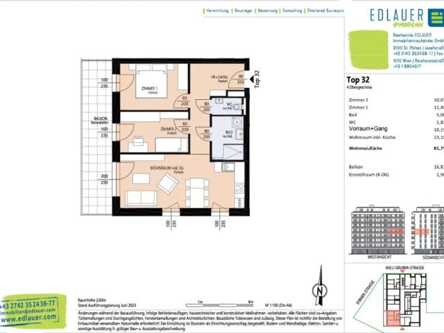 Wohnen am Park! ca. 62 m² + Balkon