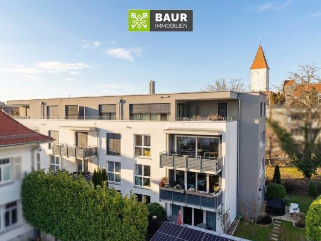 Wohnen am Puls der Stadt! Moderne 3,5 Zi Wohnung mit Aufzug, Balkon & TG Stellplatz in Ravensburg