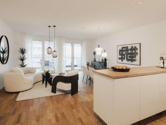 Wohnen am Rhein – Moderne 3 Zimmer Wohnung mit Balkon und Wasserblick