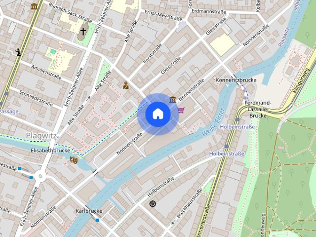 Wohnen am Wasser | Balkon zur Weißen Elster |Modernes Tageslichtbad | Aufzug | Tiefgaragenstellplatz