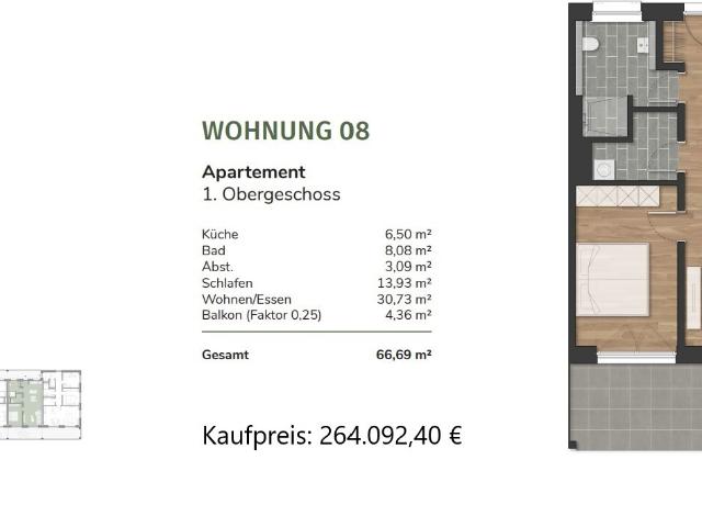 Neubauwohnung mit bestehendem Mietverhältnis in Neuenburg WG 8