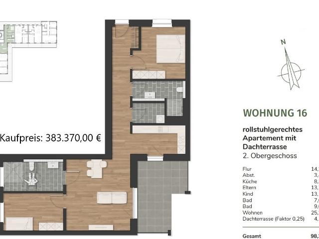 Nachhaltige Neubauwohnung zur Miete in Neuenburg WG 16