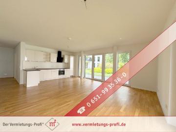 Wohnen an der Mosel – moderne 3 ZKB Erdgeschosswohnung mit Einbauküche und Terrasse