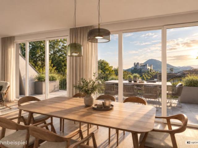 Wohnen an der Glan: Exklusives Penthouse mit Festungsblick