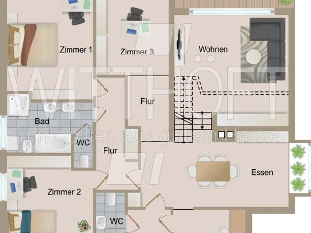 Wohnen auf mehreren Ebenen in Wellingsbüttel