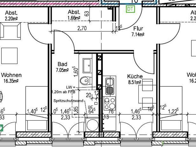Wohnen auf dem Studentencampus in Vechta: 2 Zimmer Wohnung mit Einbauküche