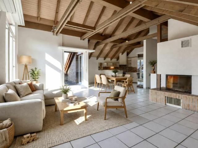 Wohnen auf zwei Ebenen 4½ Zimmer Maisonette mit Cheminée, Sauna und sonnigem Balkon