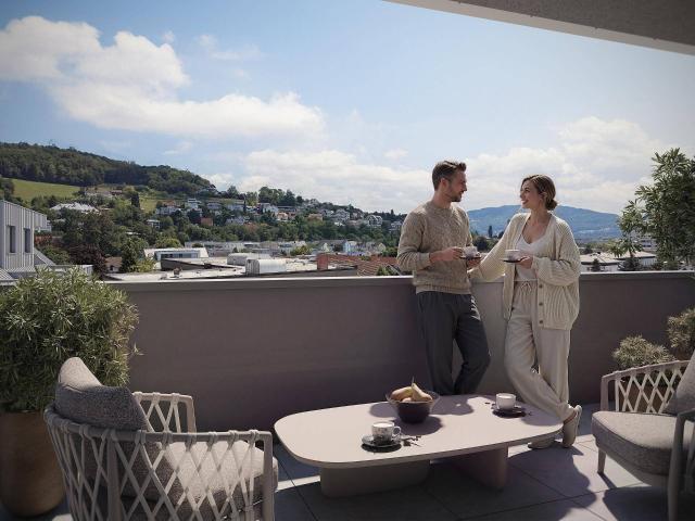 Wohnen auf zwei Ebenen: 93 m² Dachgeschoßwohnung mit Empore und Dachterrasse in St. Magdalena
