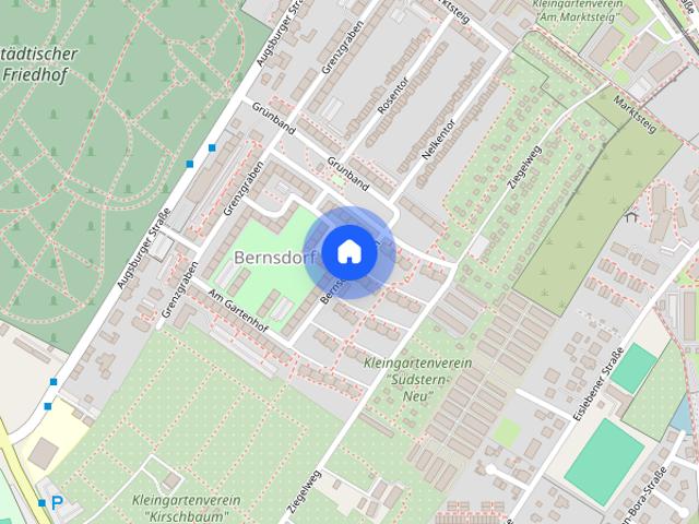 Wohnen EG links Bernsdorfer Plan 8