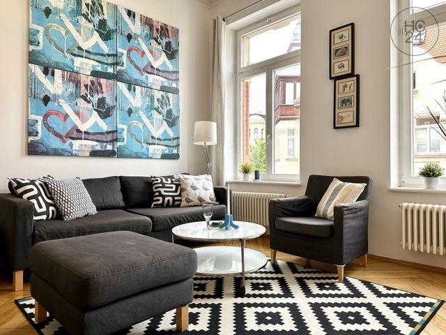 Wohnen im beliebten Waldstraßenviertel: möblierte 2 Raum Wohnung in Leipzig