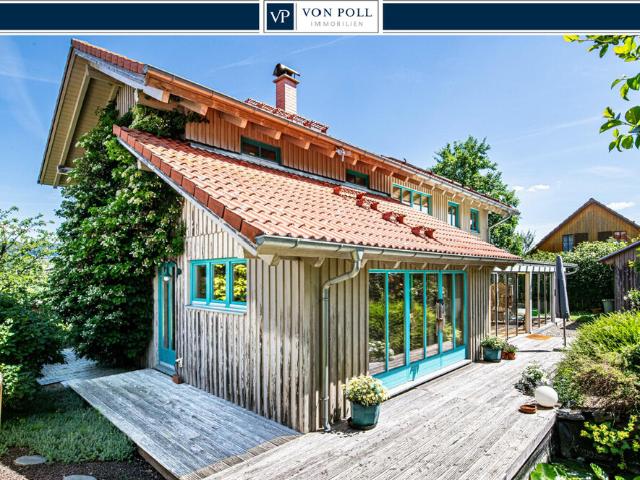 Wohnen im Grünen Charmantes Holzhaus mit Wintergarten, Galerie und idyllischem Garten