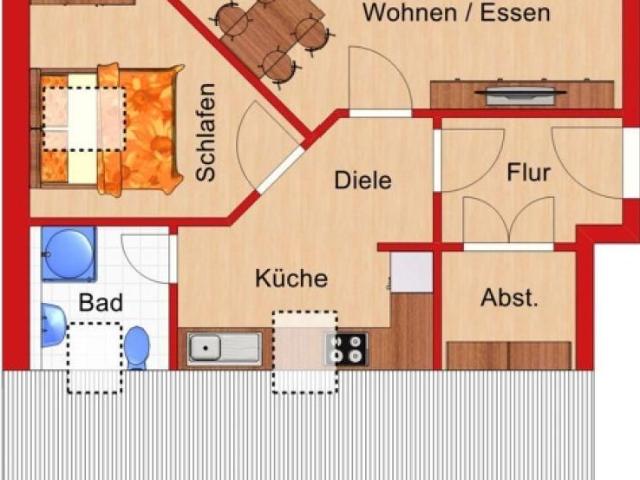 Wohnen im DG mit Aufzug + Südterrasse in Küchwaldnähe EBK Abkauf mögl