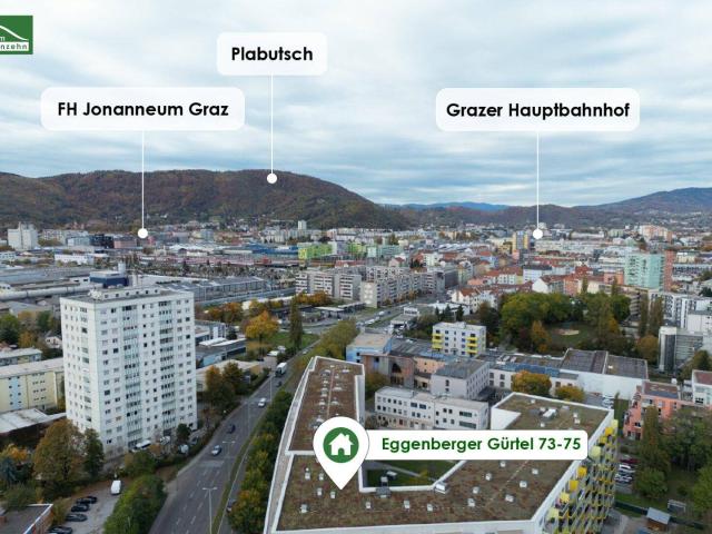 Wohnen im Herzen von Graz 2 Zimmer Wohnung mit großzügiger Loggia!