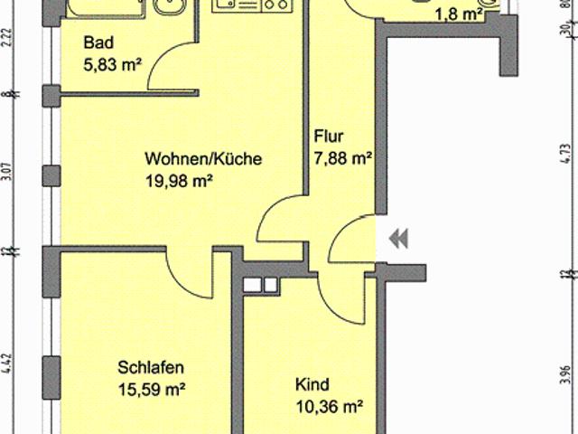 Wohnen im schönen St. Johannis 3 ZW ab Mitte September verfügbar