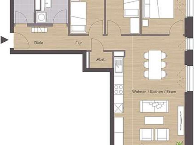 Wohnen in Aichwald: 4 Zi Wohnung mit Loggia WE608