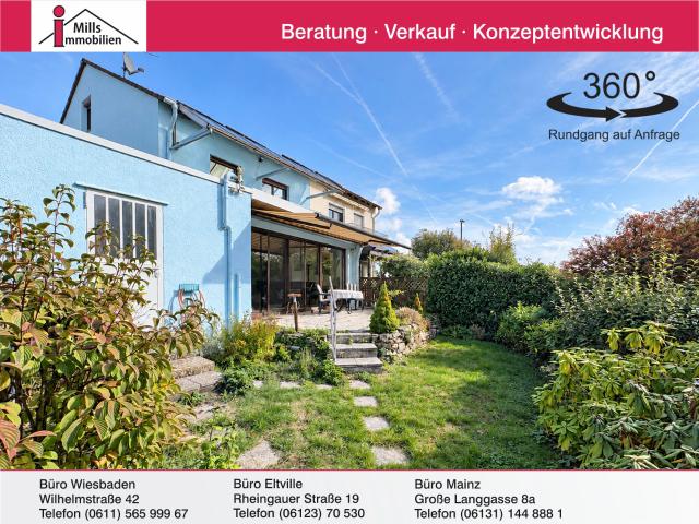 Wohnen in schöner Feldrandlage – Doppelhaushälfte mit sonnigem Garten in Schlangenbad Georgenborn