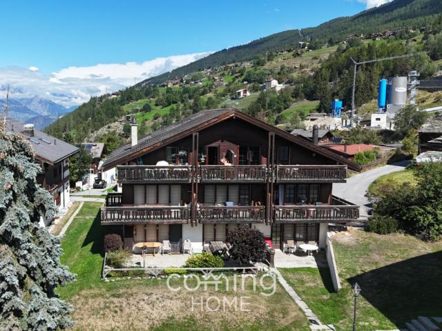 Wohnen mit Bergblick charmante 4.5 Zimmer Wohnung in Grächen