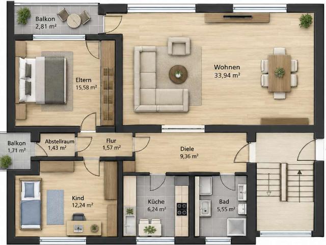 Wohnen mit Charakter: 3,5 Zimmer Wohnung aktuell 4,5 in Kirchentellinsfurt