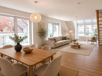Wohnen mit Flair: Helle Maisonettewohnung mit Balkon und Stellplatz