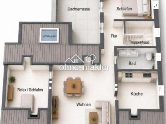Wohnen mit Flair: 80m² 2,5 Zi. Dachterrase Usingen