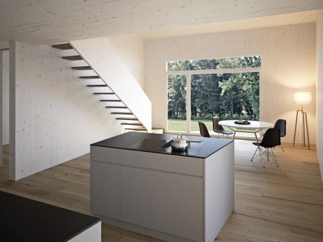 Wohnen mit Freiraum moderne Doppelhaushälfte im Atelierhaus Stil