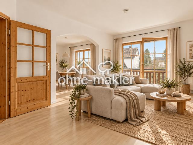 Wohnen mit Hausgefühl: 5 Zimmer Maisonette mit eigenem Garten, Photovoltaik, 2 Balkonen & Garage