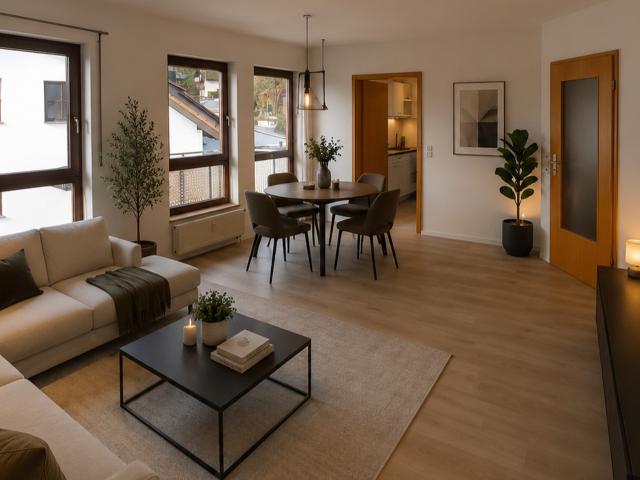 Wohnen mit Weitblick: 3 Zimmer DG Wohnung mit Balkon