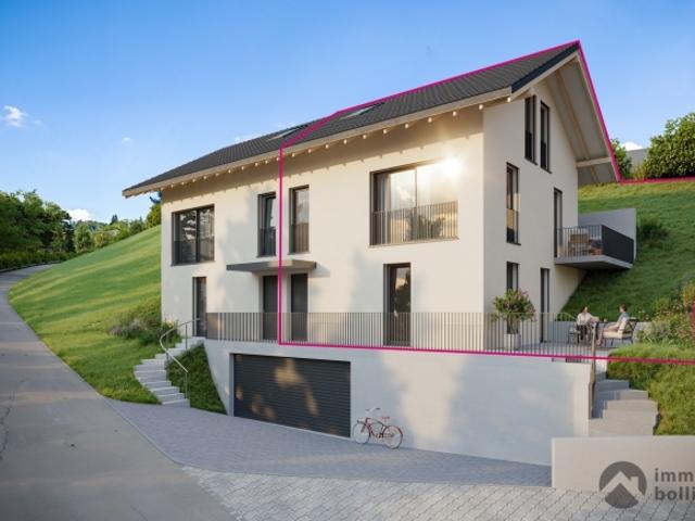 Wohnen mit Weitblick – moderne Doppelhaushälfte in Holziken
