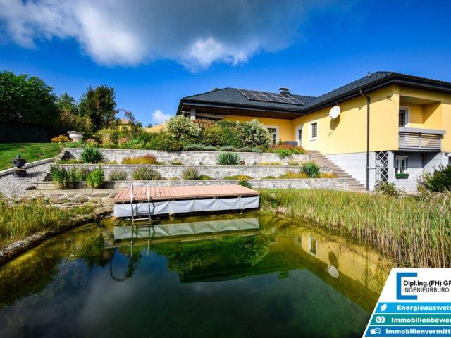 Wohnen mit Weitblick nahe Linz – Schwimmteich, PV & Wärmepumpe