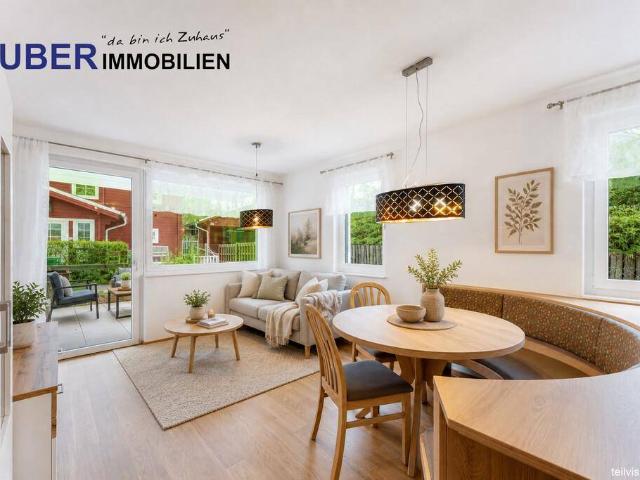 WOHNEN STATT ARBEITEN | NEUWERTIGE GARTENWOHNUNG IN GRAMASTETTEN MIT TERRASSE | 2 TG PLÄTZEN & KOMPLETTER EINRICHTUNG