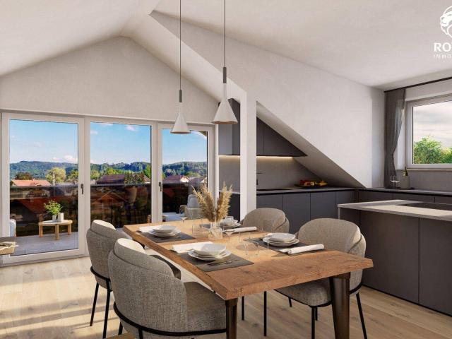 Wohnen wo andere Urlaub machen 3 Zimmer DG Wohnung mit Balkon in Mattsee mit Seeblick
