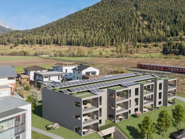 Wohnen, wo das Engadin am schönsten ist 3.5 Zi. Wohnung in Zernez EG4