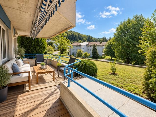Wohnen wie im eigenen Haus – Familienparadies mit exklusivem Garten