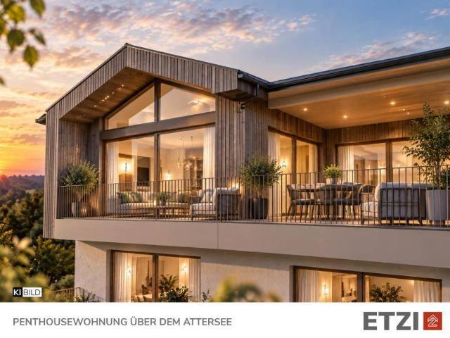 Wohnen über dem Attersee | Penthouse mit großer Terrasse & Seeblick