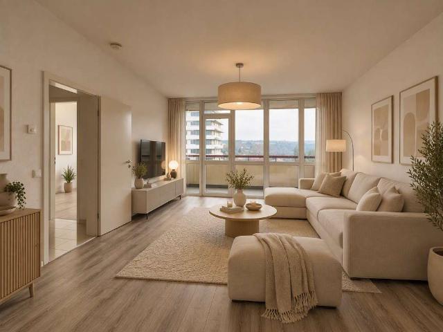 Wohnen über den Dächern von Mülheim – 13. Etage mit Blick auf die innenstadt !