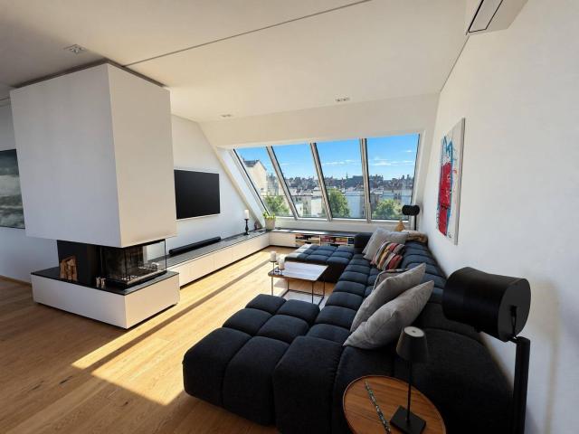 Wohnen über den Dächern Wiens – exklusive, voll möblierte 144m² Dachwohnung mit 360° Dachterrasse
