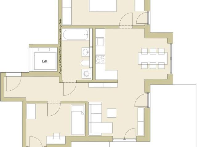 Wohnensemble Gipfelglück 3 Zimmer Gartenwohnung barrierefrei Whg 2