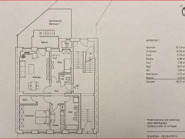 Wohntraum mit eigenem Garten: Helle 3 Zimmer Wohnung zum Wohlfühlen
