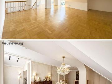 Wohntraum mit Seeblick! 5 Raum DG Maisonette mit Lift, Kamin, XL Carport, EBK, Sauna u.v.a.m