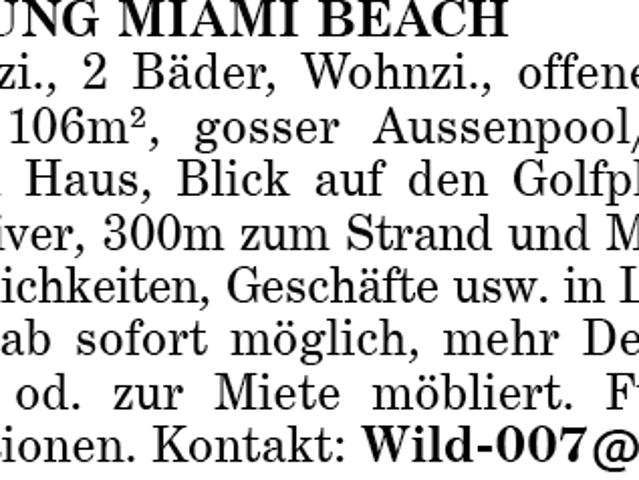WOHNUNG MIAMI BEACH