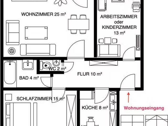 Wohnung mieten Tostedt Kreis Harburg Nur 35 Min. von Hambu.