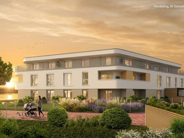 Wohnung am See mit Abendrot Blick