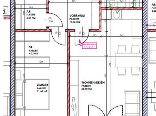 Wohnung zu vermieten in Ried i. I. 64,12m² + 14,42m² Loggia + Tiefgaragenstellplatz