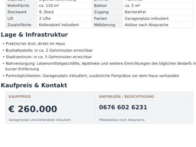 Wohnung zu verkaufen in Leoben/Judendorf