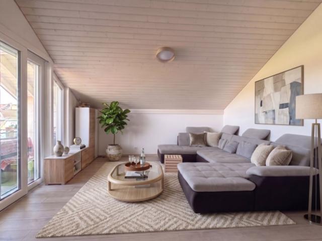Wohnung zum Verkauf in Vallon 10 Minuten von Payerne – 4,5 Zimmer zu je 106 m², ungehinderter Blick auf die Landschaft ohne Sichtweise